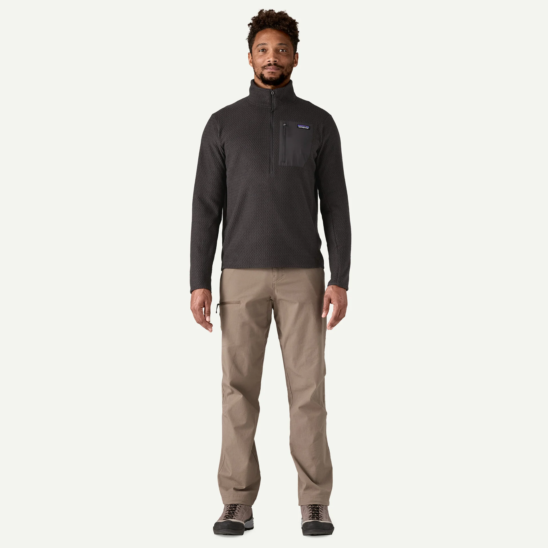 Patagonia Pánská mikina R1 Air Zip Neck, Black
