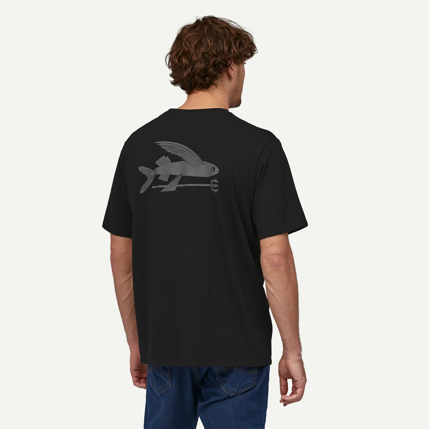 Patagonia Pánské triko Flying Fish Responsibili-Tee®, Ink Black