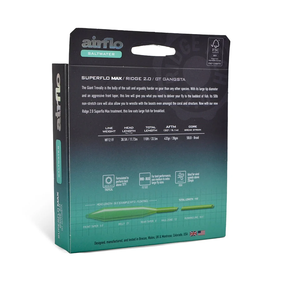 Airflo Muškařská šňůra Superflo Max Ridge 2.0 GT Gangsta WF12F fly line