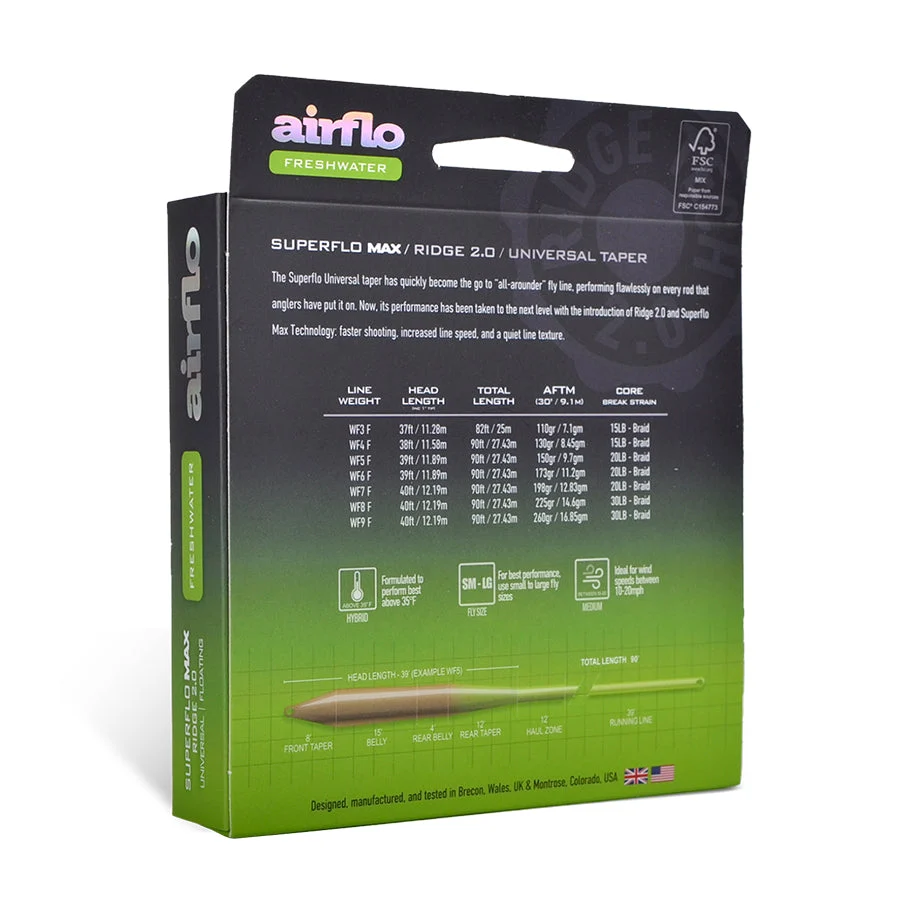 Airflo Muškařská šňůra Superflo Max Ridge 2.0 Universal Taper WF - AFTMA #3