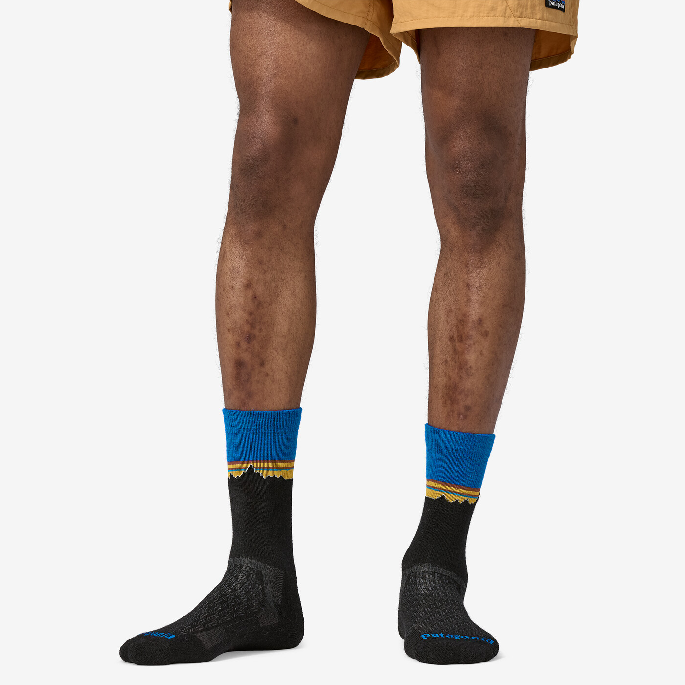 Patagonia Merino ponožky Blend Crew Socks - Classic Fitz Roy: Viking Blue, vel. S / EUR 36-38