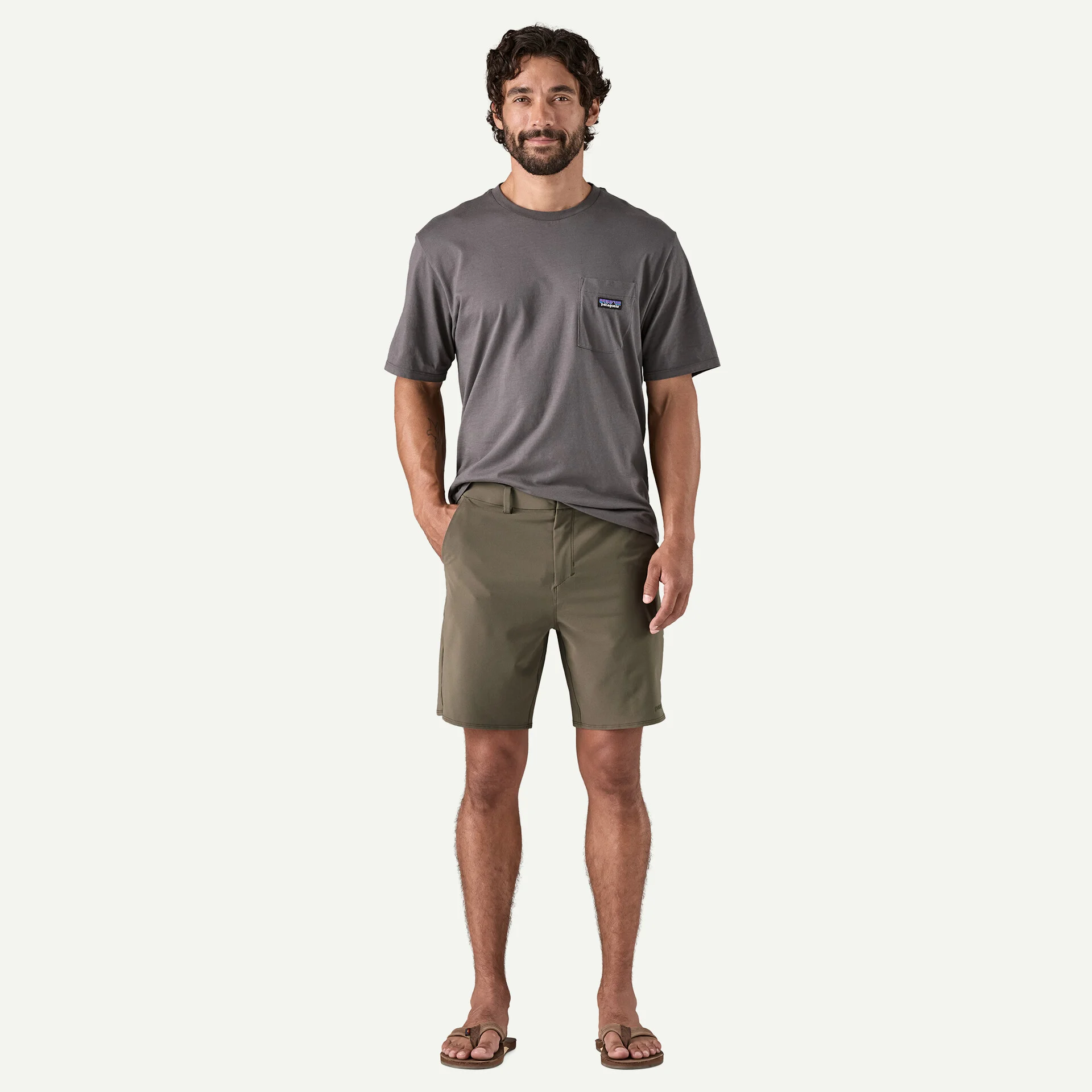 Patagonia Pánské kalhoty Hydropeak Hybrid Walk Shorts - Basin Green