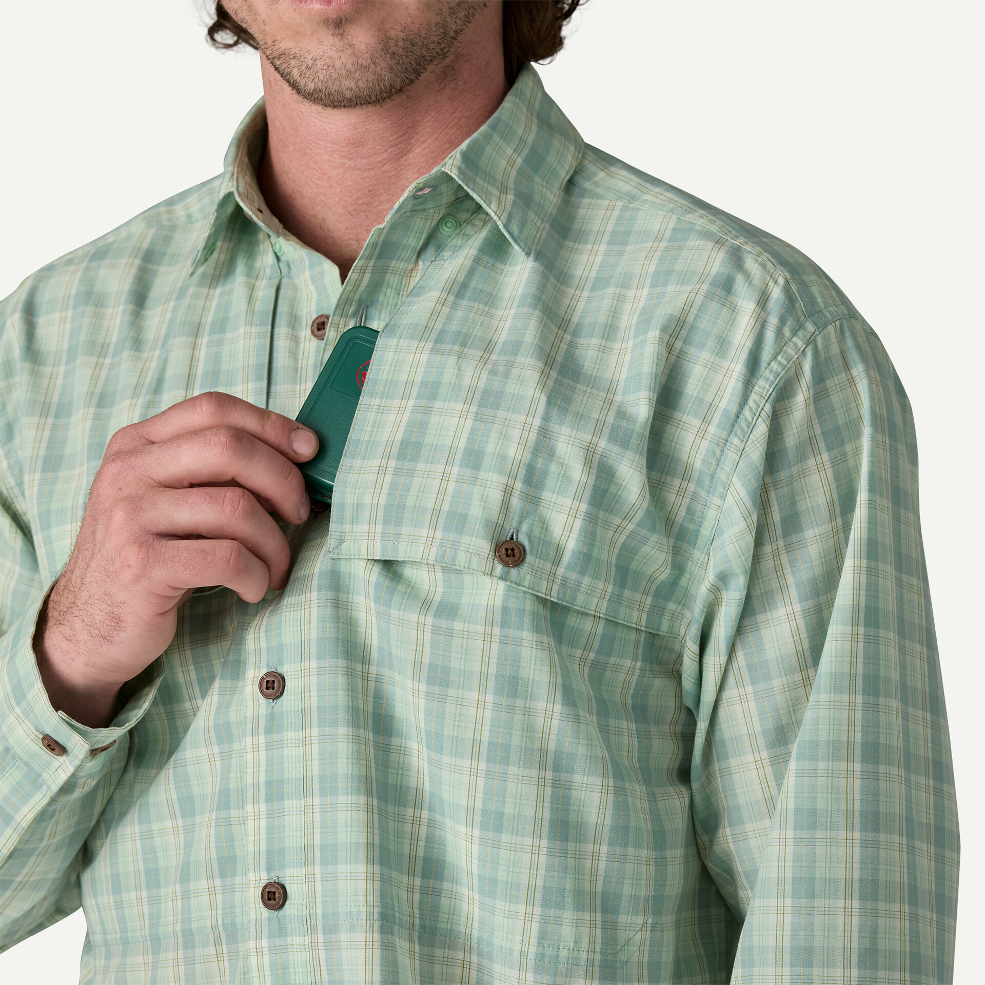 Patagonia Pánská košile Long-Sleeved Island Hopper Shirt - Dipper: Beeswax Tan, vel. M