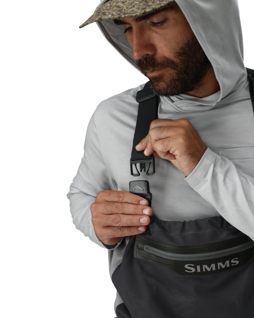 Simms Brodící kalhoty Flyweight Stockingfoot Cinder - vel. MK