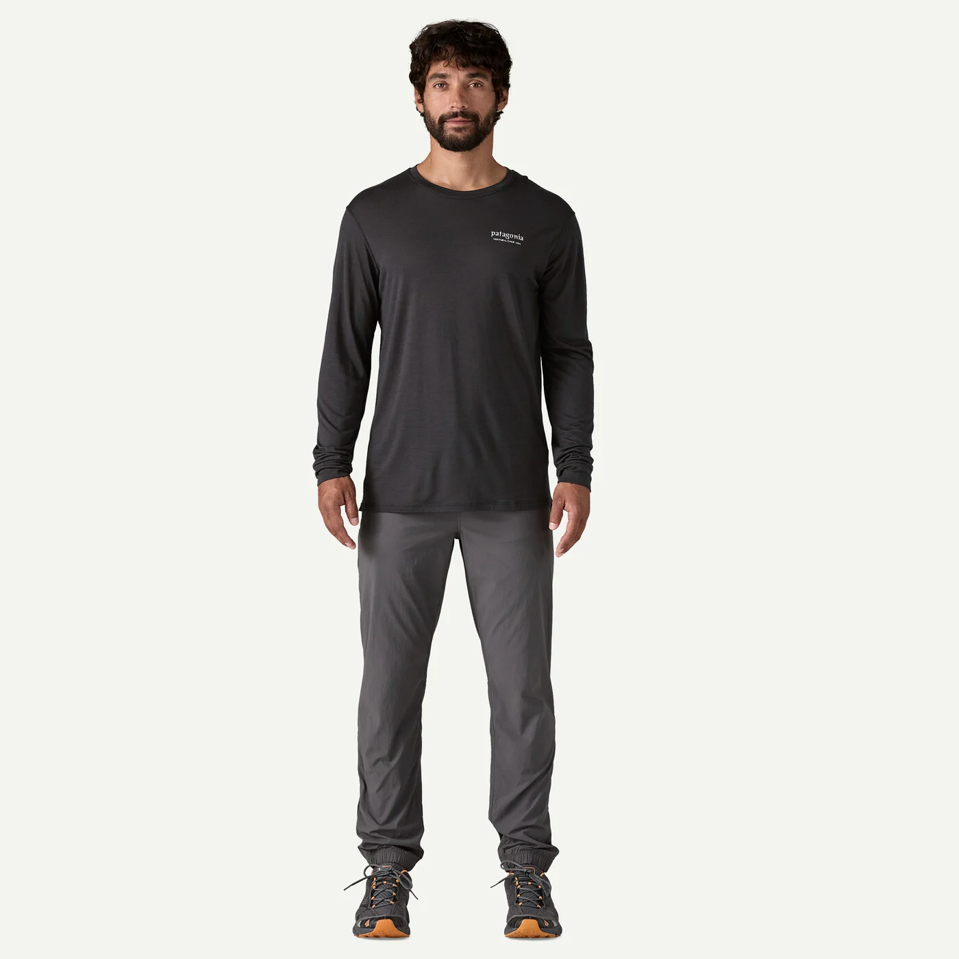 Patagonia Pánská tričko Cap Cool Merino Blend Graphic Shirt, Strata Stripe: Pond Green