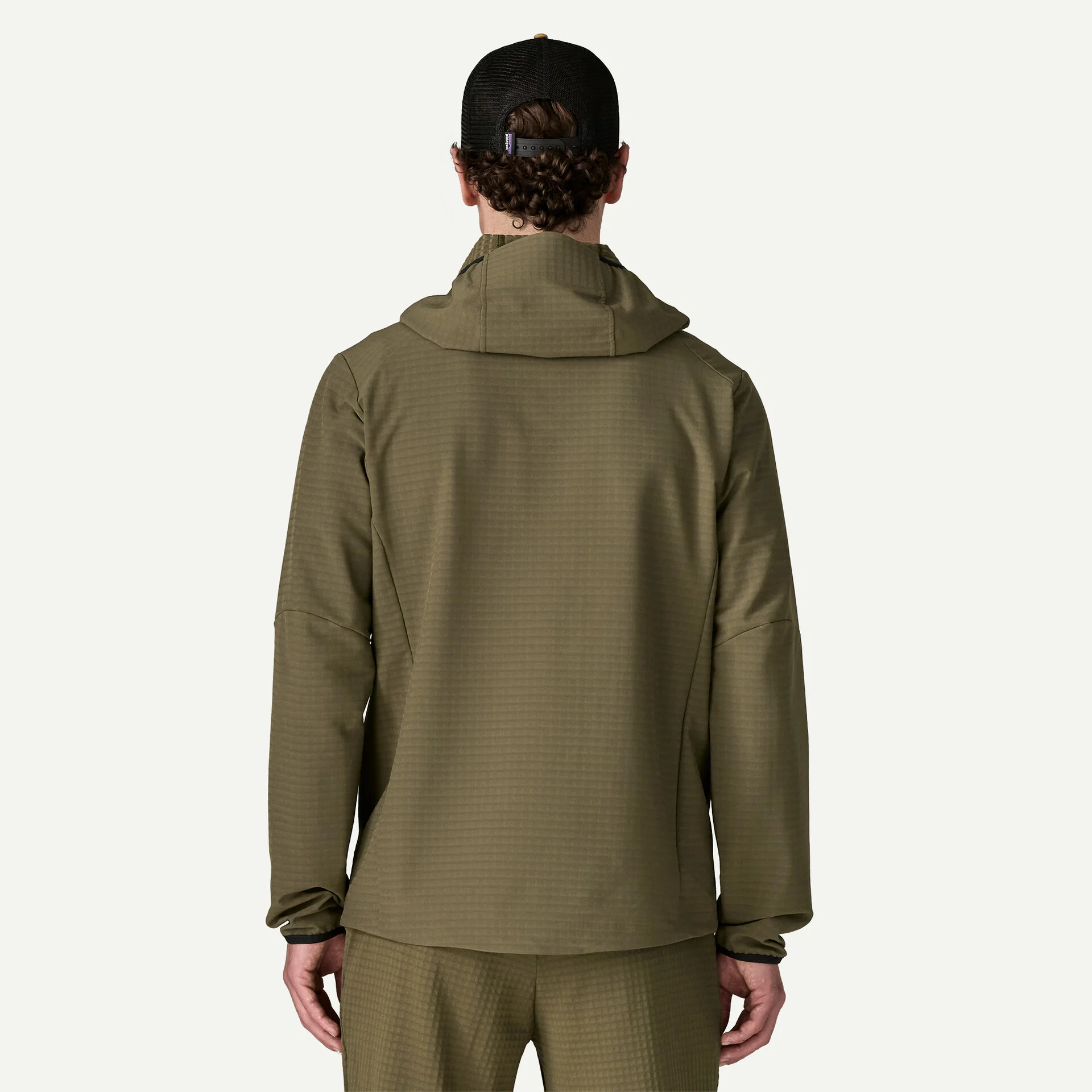 Patagonia Pánská mikina R1® TechFace Fitz Roy Trout Hoody, Basin Green - vel. XS