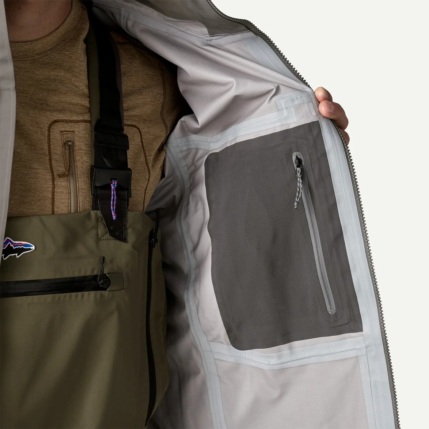 Patagonia Pánská bunda Swiftcurrent Wading Jkt, Wolf Brown - vel. L
