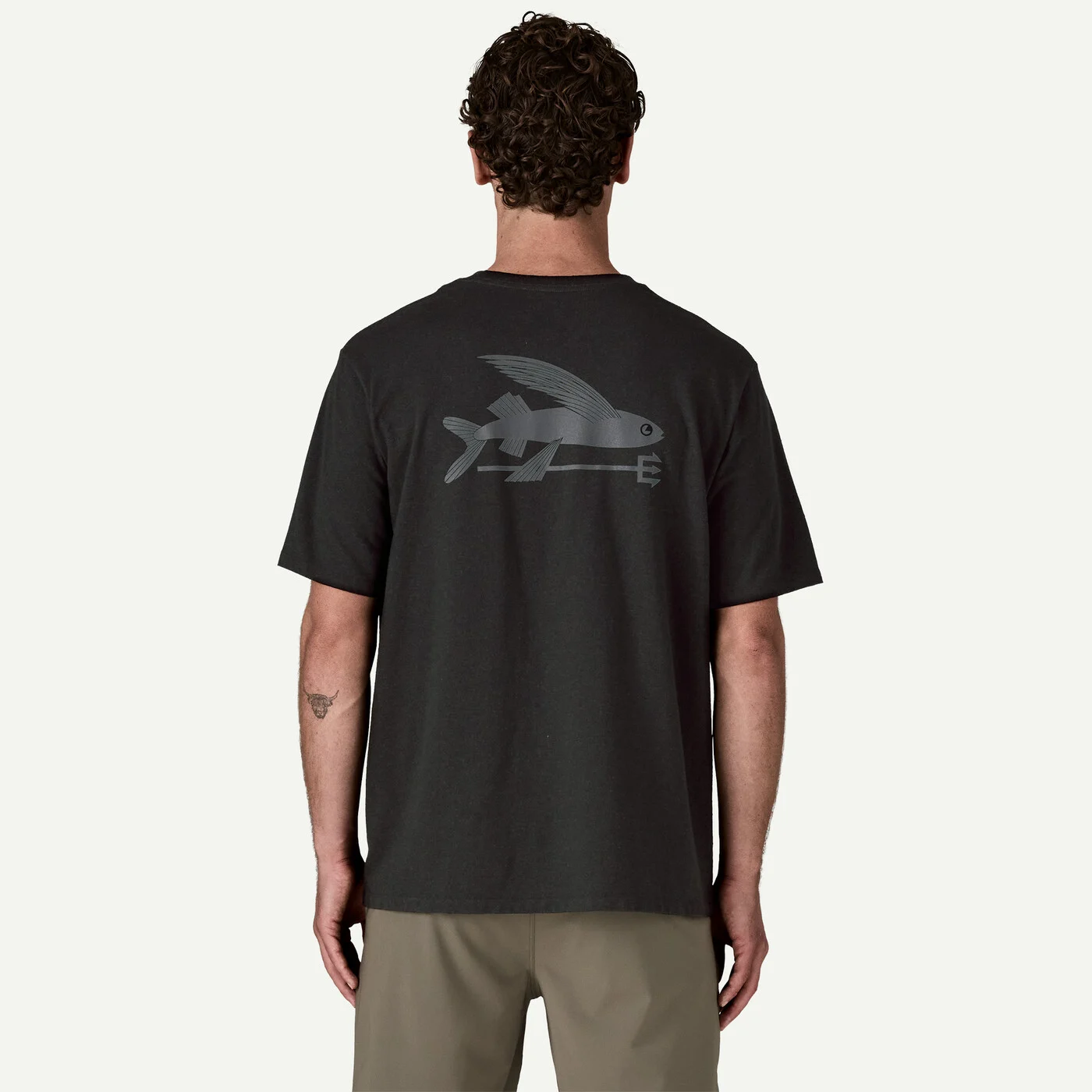 Patagonia Pánské triko Flying Fish Responsibili-Tee®, Den Brown: Coastal Edge - vel. L