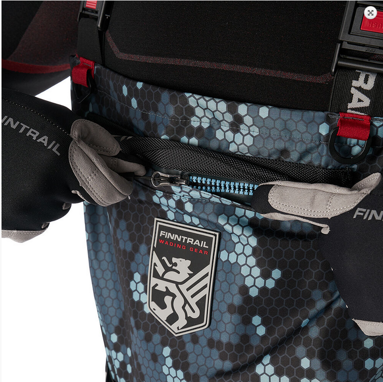 FINNTRAIL Brodící kalhoty Waders Enduro BF CamoGrey - vel. S, EU 41