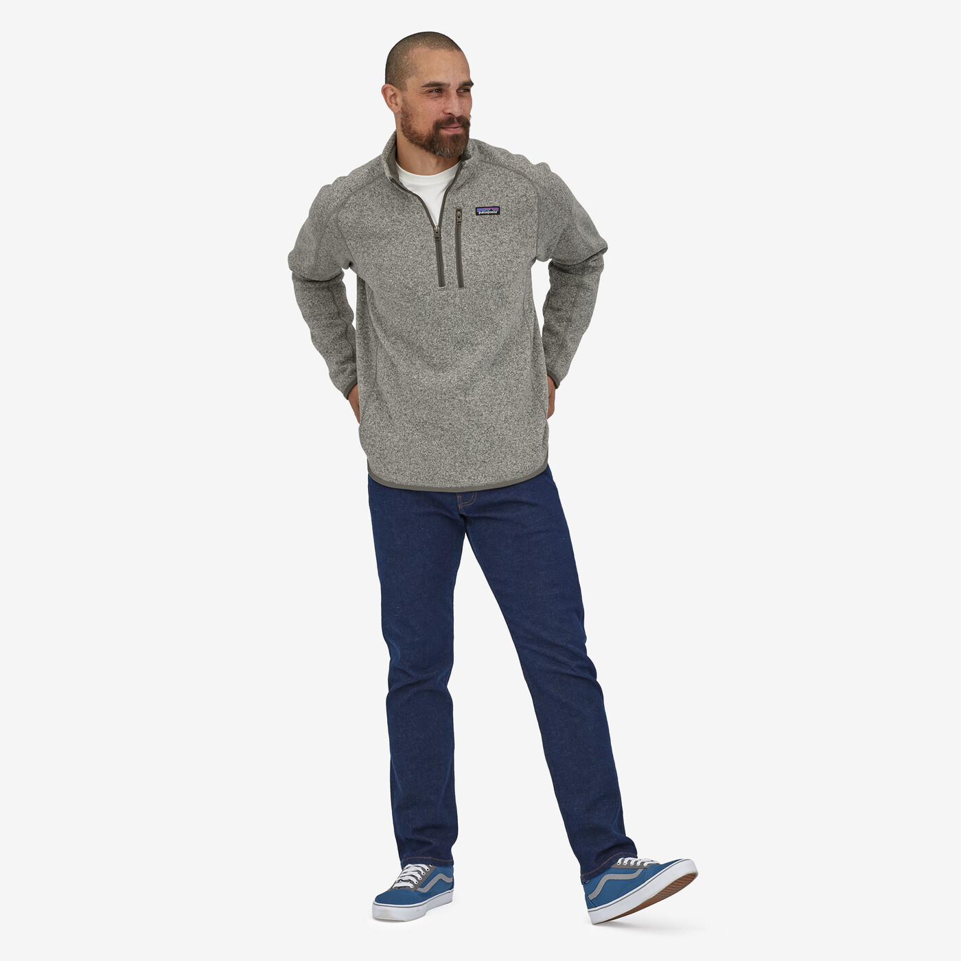Patagonia Pánská mikina Men's Patagonia Better Sweater 1/4 Zip Fleece - Stonewash, vel. XXL