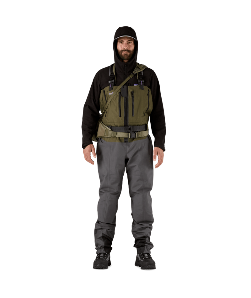 Patagonia Pánské brodící kalhoty Swiftcurrent Expedition Zip Front Waders - Basin Green, vel. XSM