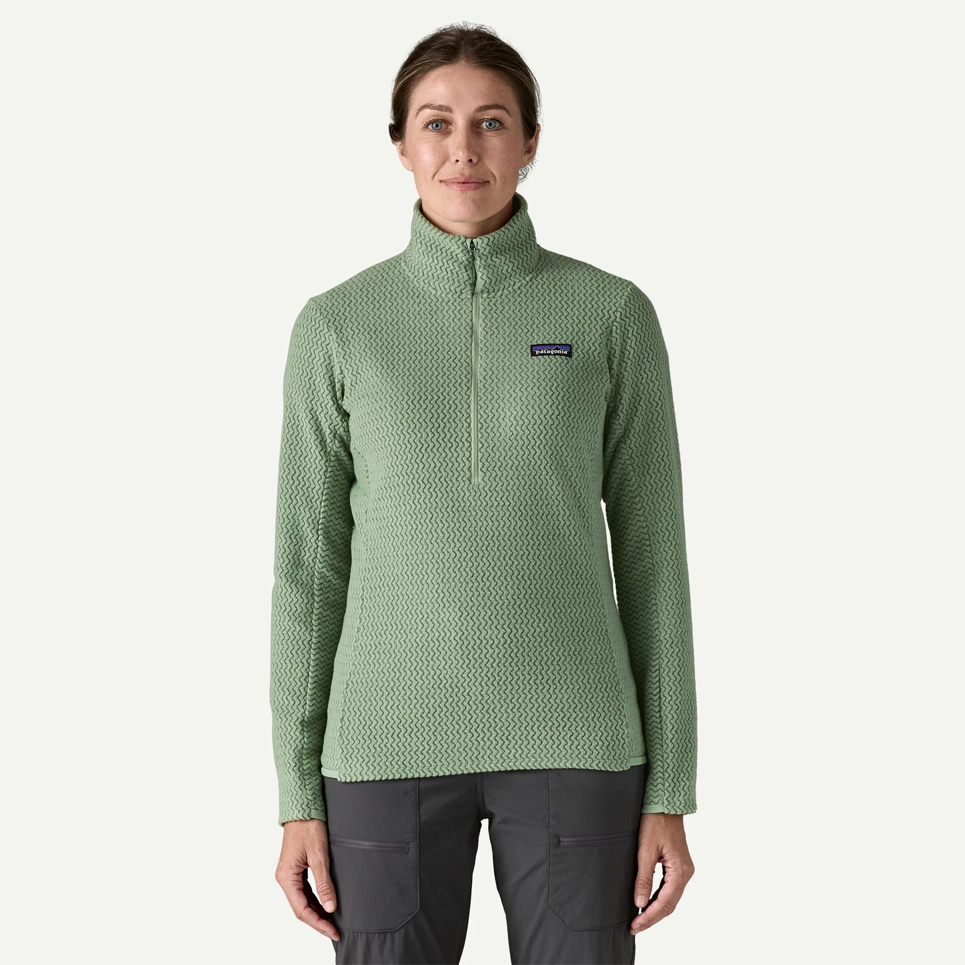 Patagonia Dámská mikina R1® Air Fleece Zip-Neck, Black - vel. L