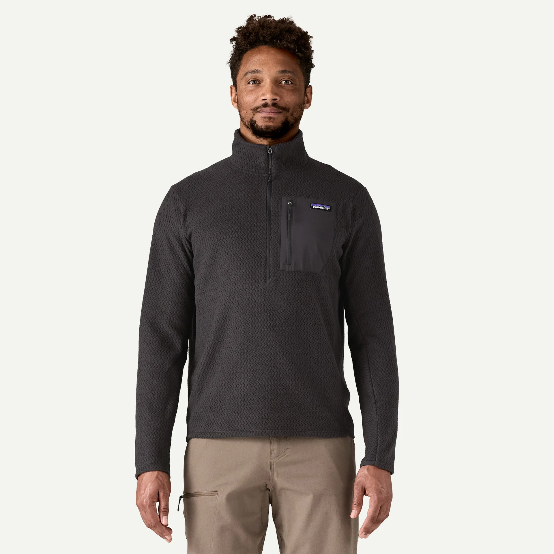 Patagonia Pánská mikina R1 Air Zip Neck, Black