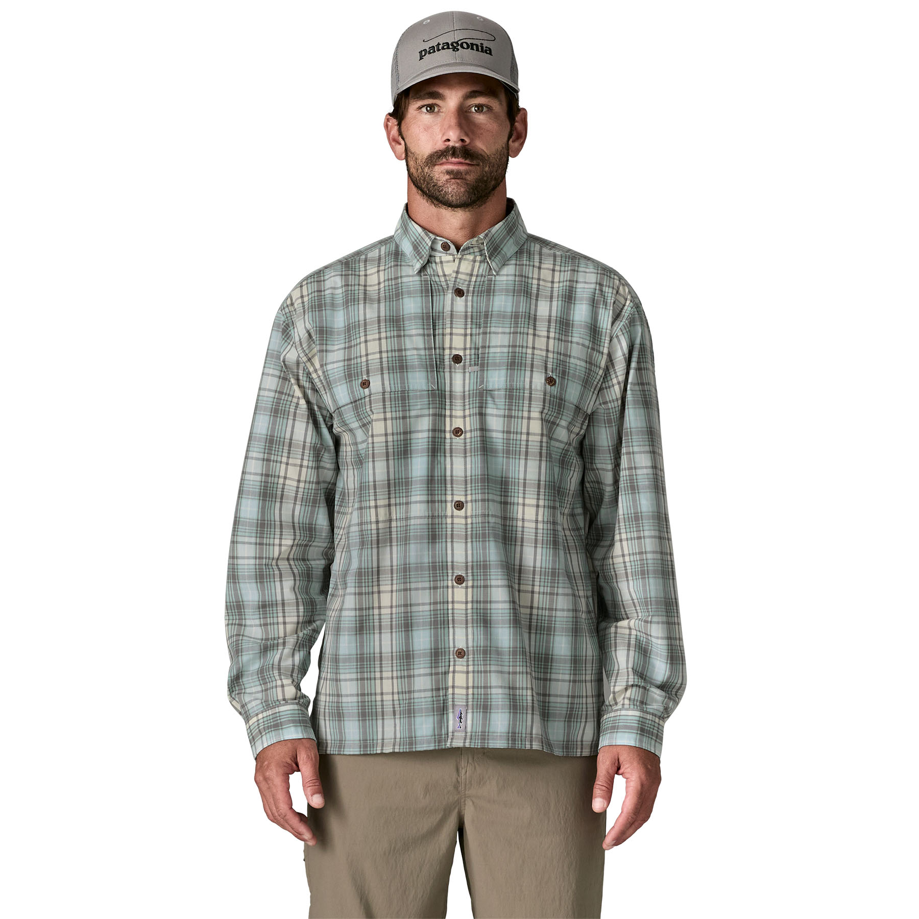 Patagonia Pánská košile Long-Sleeved Island Hopper Shirt - Longshore: Dyno White, vel. M