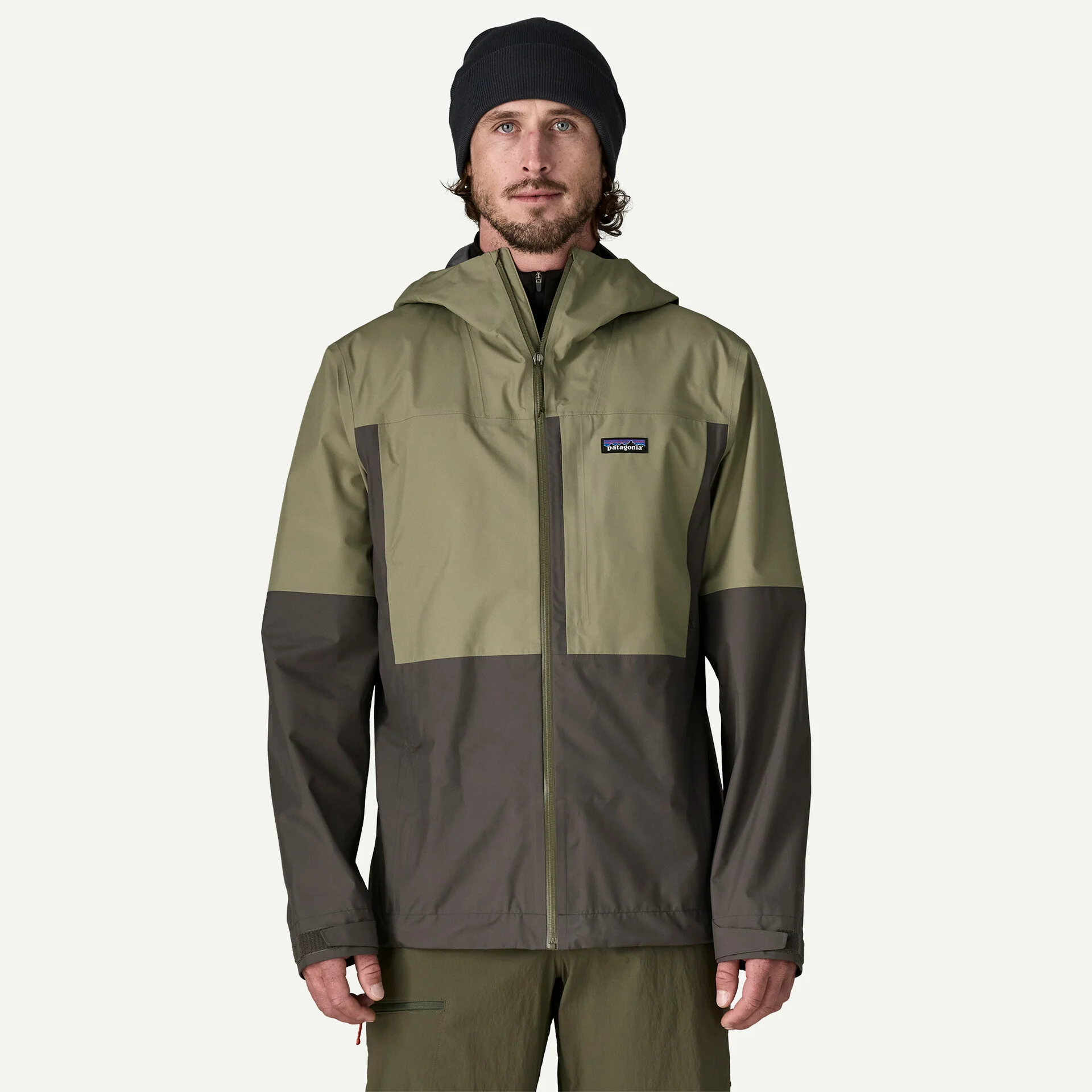 Patagonia Pánská bunda Boulder Fork Rain Jacket - Forge Grey w/River Rock Green, vel. M