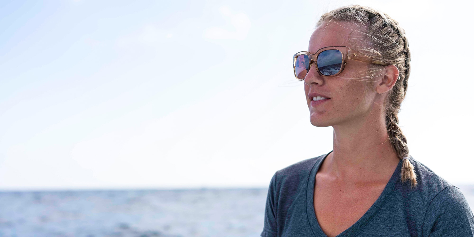 Costa del Mar Polarizační brýle Waterwoman - Lesklá Blond Crystal  a Měděná stříbrná zrcadlová