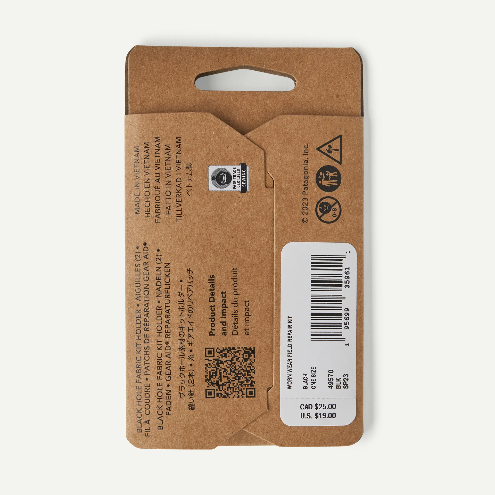 Patagonia Mini šicí sada Worn Wear™ Field Repair Kit - Black