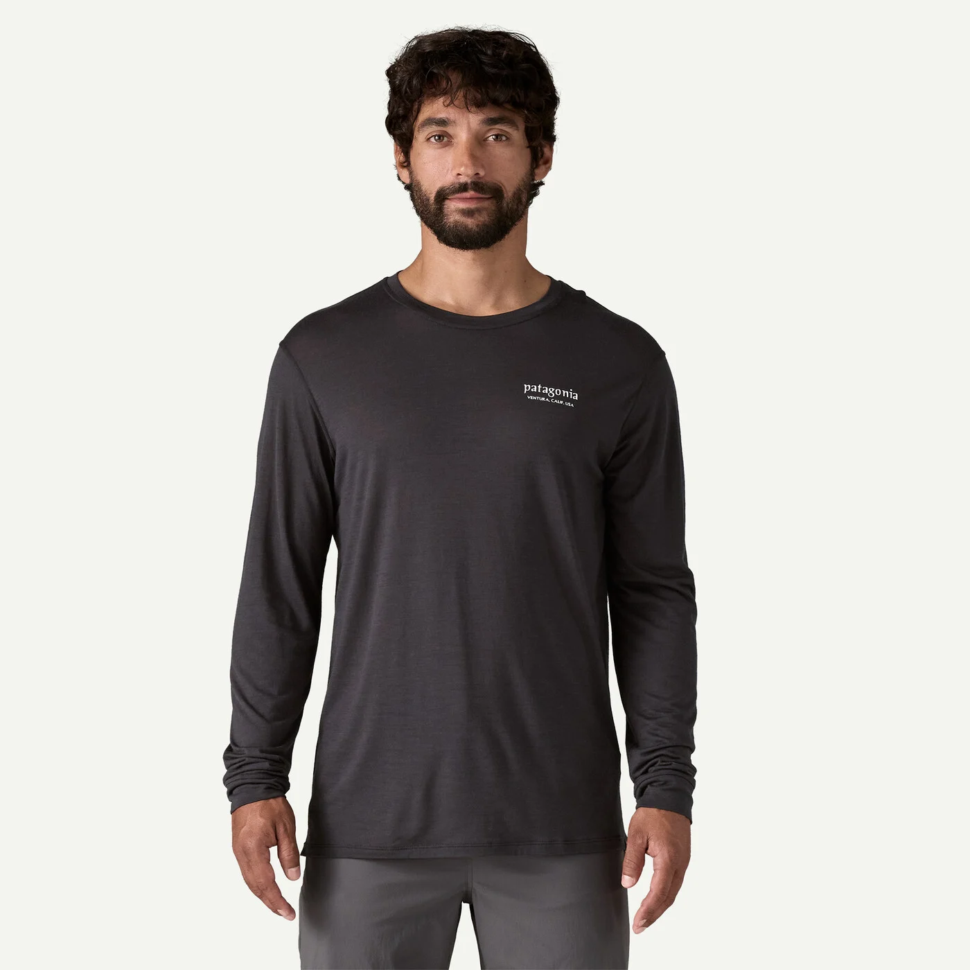Patagonia Pánská tričko Cap Cool Merino Blend Graphic Shirt, Strata Stripe: Pond Green