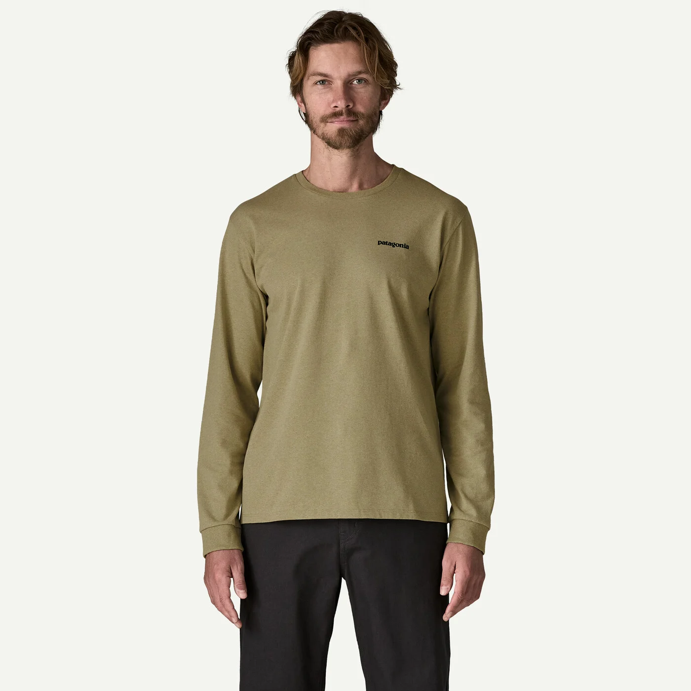 Patagonia Pánské tričko Long-Sleeved Home Water Trout Responsibili-Tee, Gumtree Green