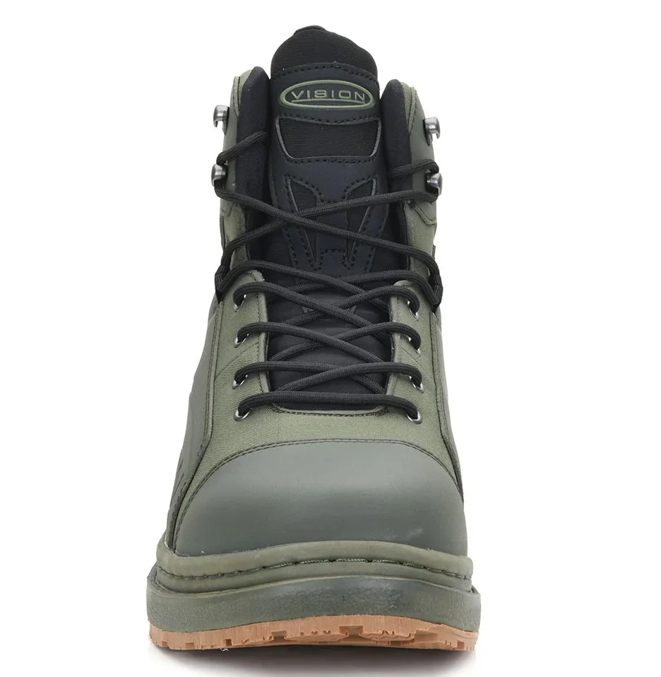 Vision Brodící kalhoty Koski ZIP STKFT, grey - vel. M + Vision Brodící boty KOSKI, gumová podrážka - vel.  US 12 - EU 45