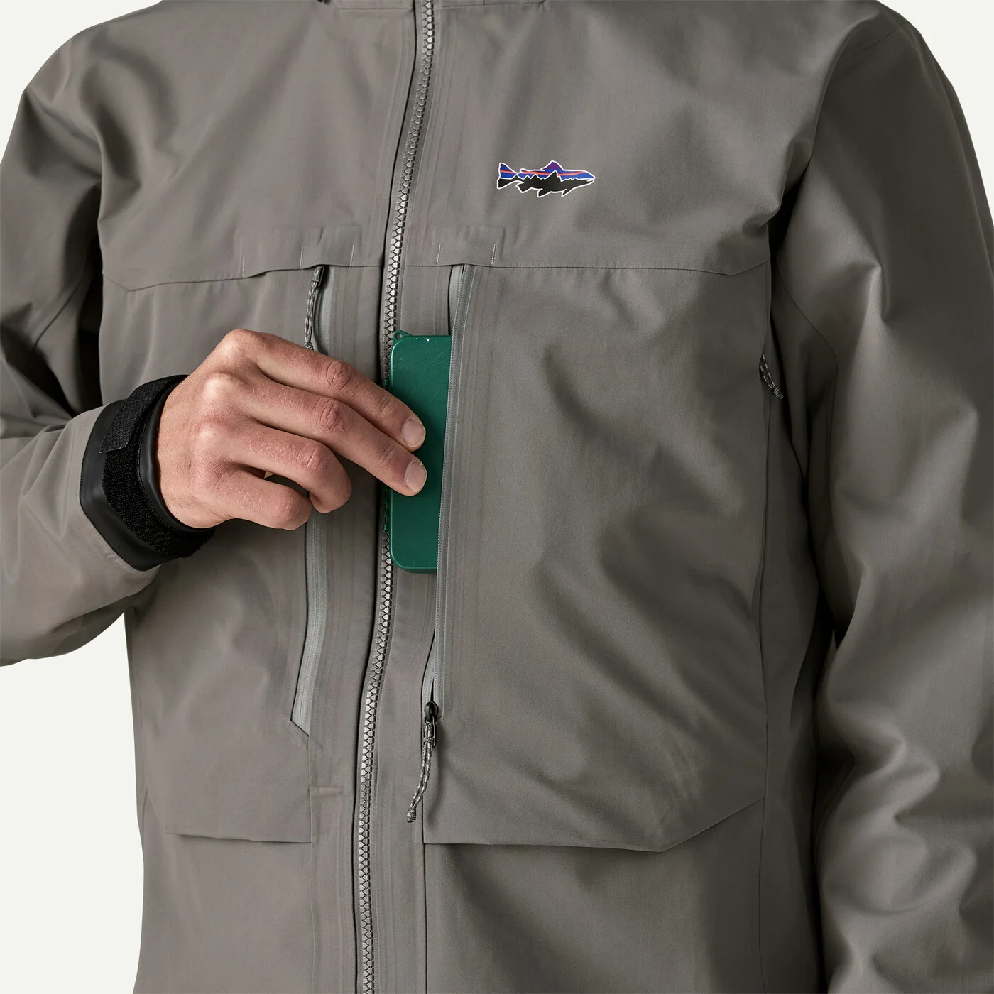 Patagonia Pánská bunda Swiftcurrent Wading Jkt, Wolf Brown - vel. L