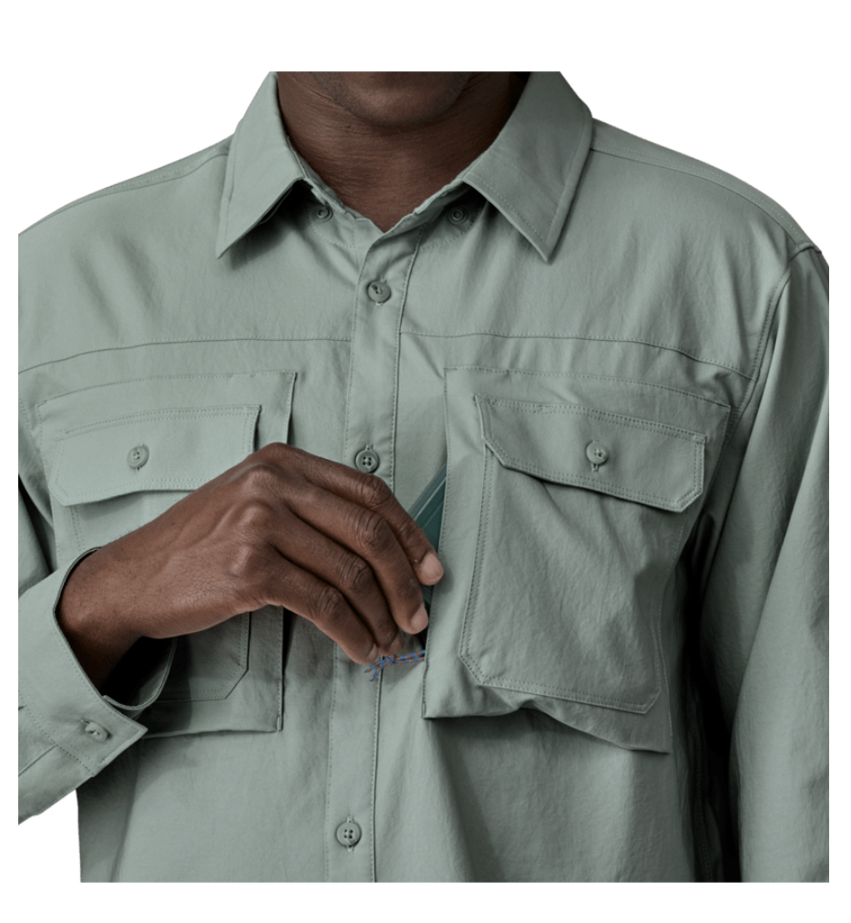 Patagonia Pánský košile Long-Sleeved Self-Guided Sun Shirt, Caper Green