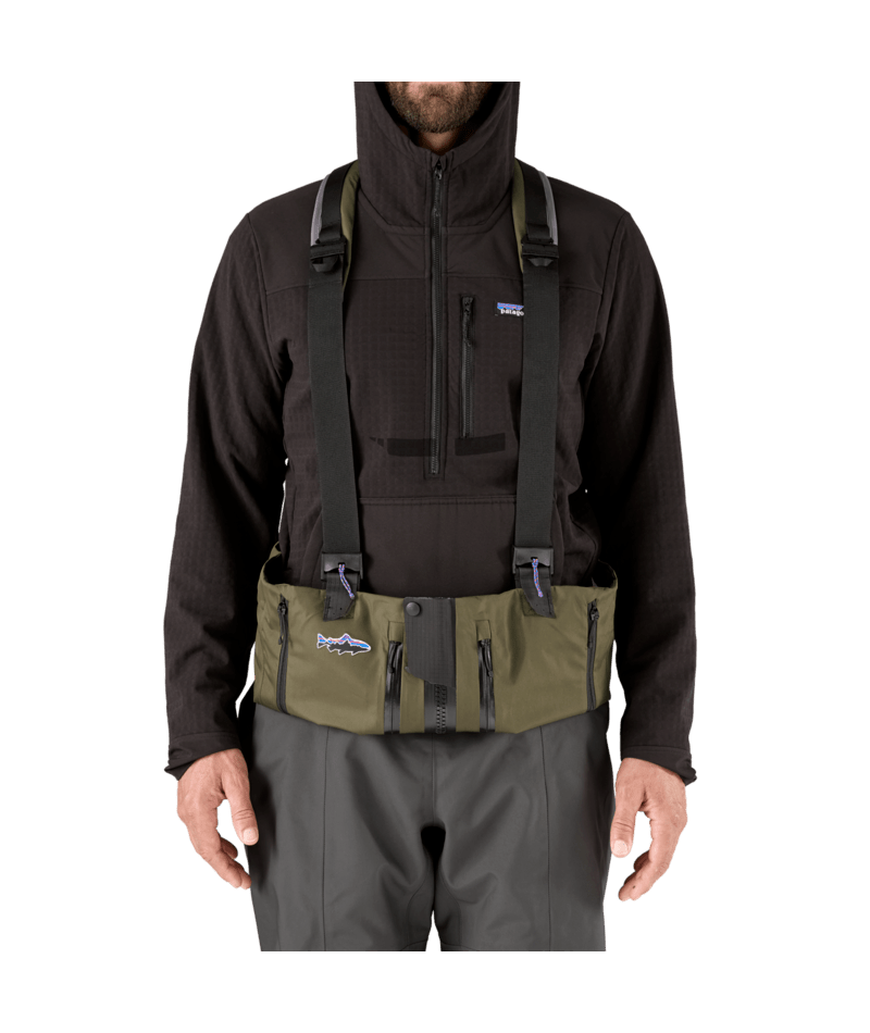 Patagonia Pánské brodící kalhoty Swiftcurrent Expedition Zip Front Waders - Basin Green, vel. XSM
