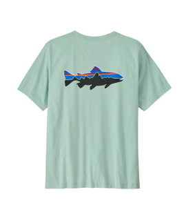 Patagonia Pánské tričko Fitz Roy Trout T-Shirt, Thin Ice