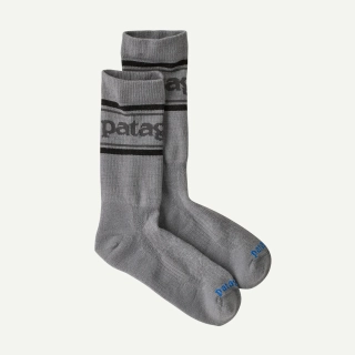 Patagonia Merino ponožky Blend Crew Socks, Park Stripe: Forever Grey
