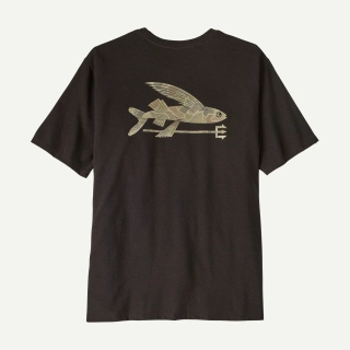 Patagonia Pánské triko Flying Fish Responsibili-Tee®, Den Brown: Coastal Edge