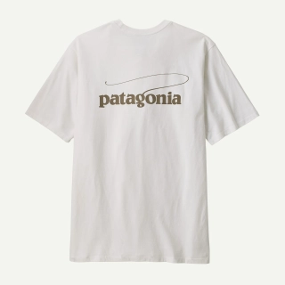 Patagonia Pánské tričko Casting Logo Responsibili-Tee, Fiber White