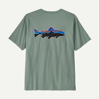 Patagonia Pánské tričko Fitz Roy Trout T-Shirt, Cover Green