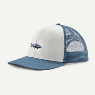 Patagonia Kšiltovka Take a Stand Trucker Hat, Stand Up Trout: White 
