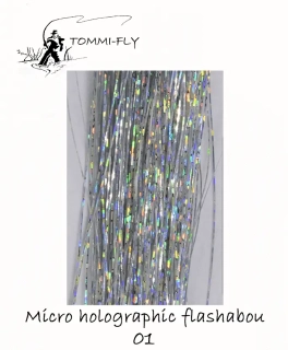 Micro holographic flashabou - silver