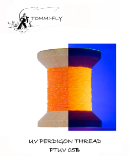 UV Perdigon Thread, modrý lesk - Fluo Orange