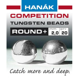 Hanák Competition Tungstenové hlavičky ROUND stříbrné - 6,4 mm
