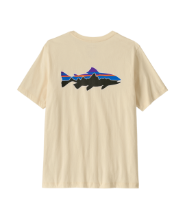 Patagonia Pánské tričko Fitz Roy Trout T-Shirt, Undyed Natural - vel. XL